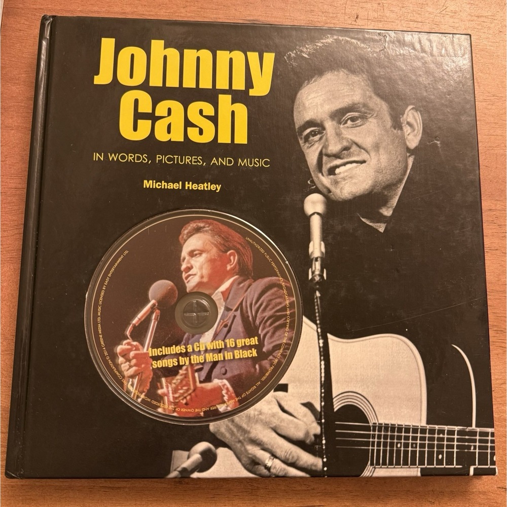 JOHNNY CASH In Words, Pictures and Music by Michael Heatley w/ CD/16‎ Songs